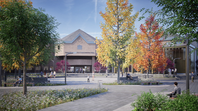 Artist's impression of the newly revamped Port Talbot Civic Square