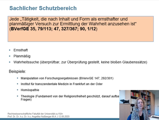 Sachlicher Schutzbereich