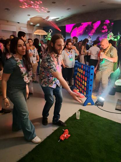 Participants playing games