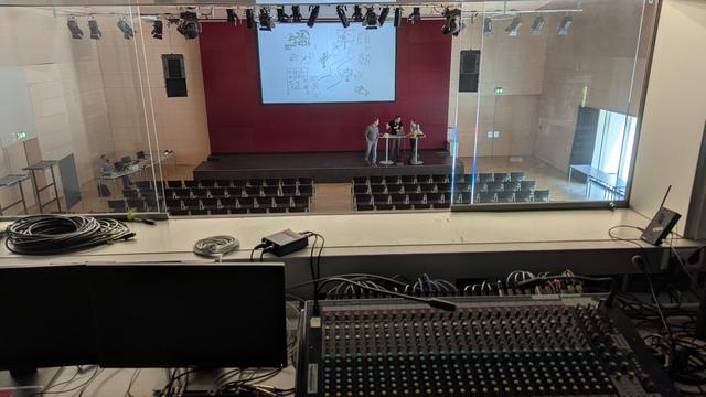 View of Audimax FH Joanneum where Presentation Setup is being tested