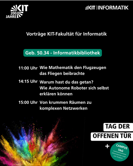 3 Vorträge im Informatik-Hauptgebäude