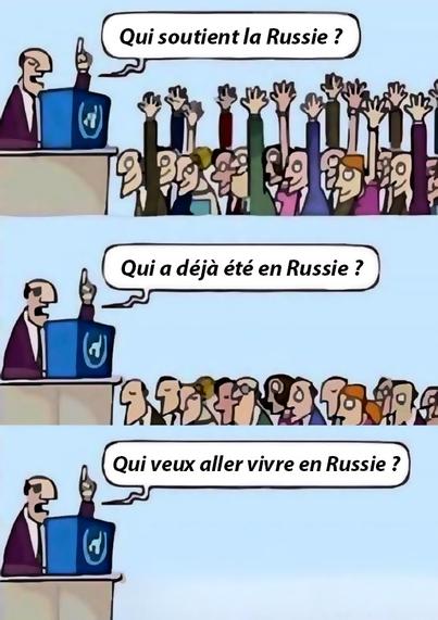 Les Pro-Russes soutenant Poutine !