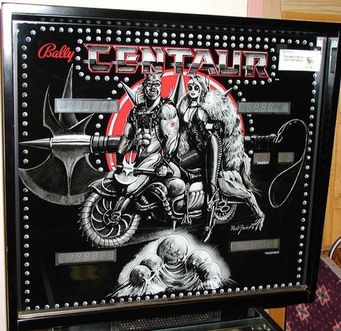 Bally Centaur pinball game (1981), scoreboard art.