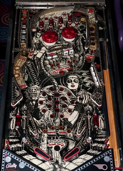 Bally Centaur pinball game (1981), playfield art.