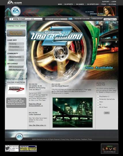 Need For Speed Underground 2 Website (2004)