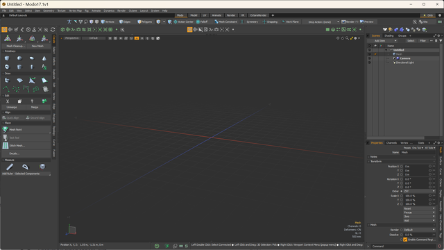 Screenshot of Modo 17.1 running on my PC.