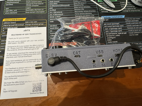 HF Signals zBitX fresh out of the box ports view
