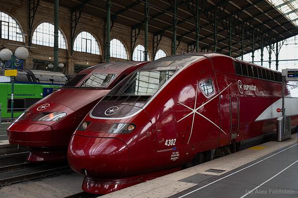 Bullet trains at Gare du Nord, Paris