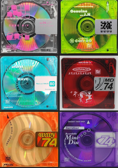 A assortment of MiniDisc