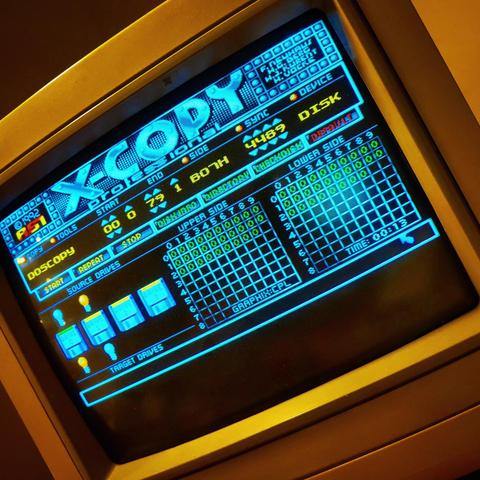 The Amiga copy program "X-Copy Pro" is doing its job.