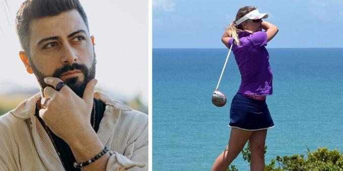 Man 'corrects' a female golfer's swing, completely clueless than she's a PGA pro