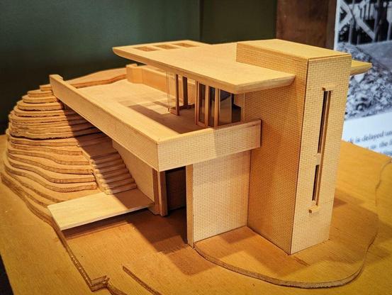 One of a series of photographs taken at a state park in Iowa that features a Frank Lloyd Wright-designed home.