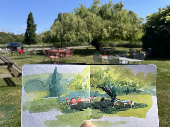 Sketch of a three and tables (with the ref view)
