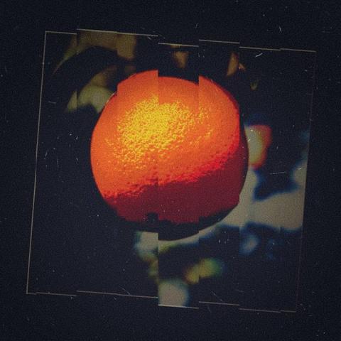 Album artwork : Citrus, saturated colors, dark background. The image is slighly sliced and displaced