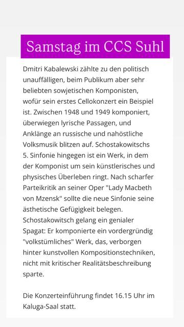 Programmankündigung