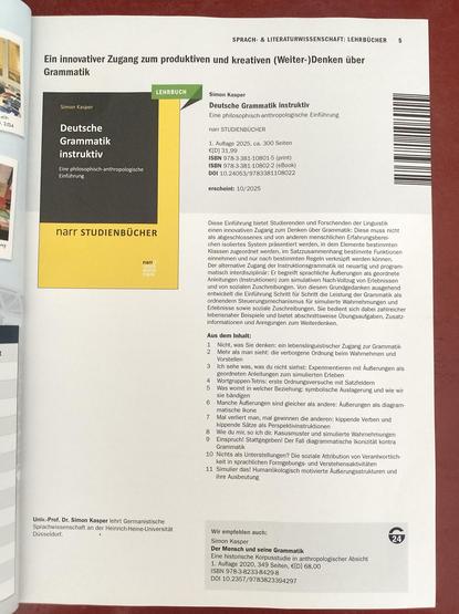 Vorschau des Buches in der Gesangvorschau des Narr-Verlags