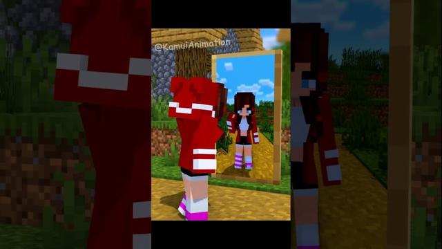 JJ's Sister vs Dark JJ's Sister Mirror Battle - MAIZEN Minecraft Animation #shorts