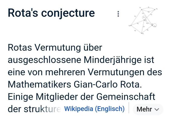 Screenshot Google Info Box über Rotas Vermutung über ausgeschlossene Minderjährige