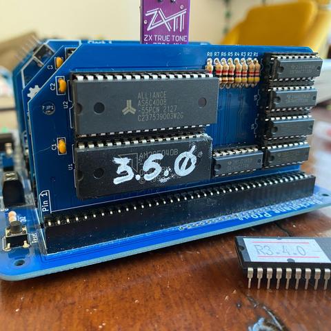 Photograph of my RC2014 with “3.5.0” scrawled prominently on one of the microchips.