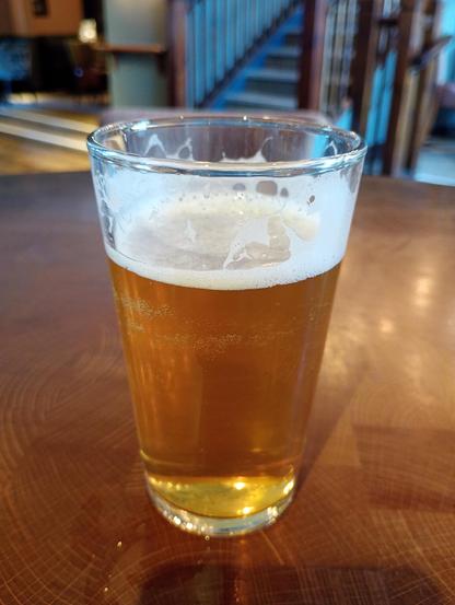A half of Brew York Calmer Chameleon pale cask ale