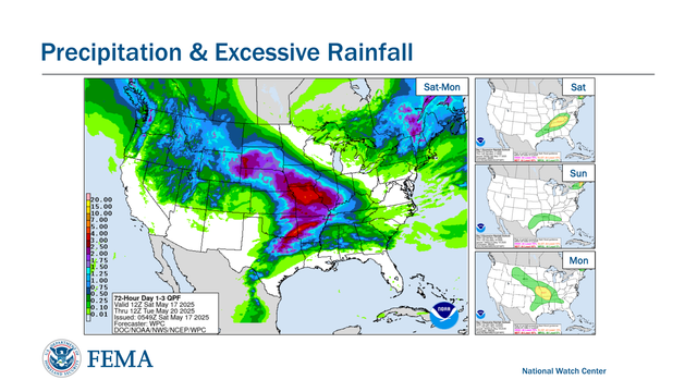 National Watch CenterPrecipitation & Excessive Rainfall
Sat-Mon Sat
Sun
Mon