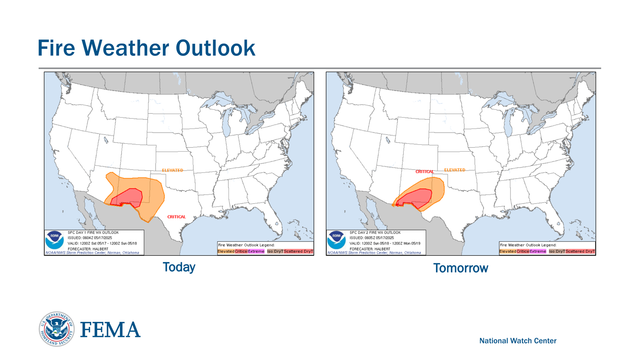 Today Tomorrow
National Watch CenterFire Weather Outlook