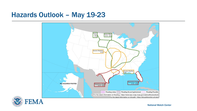 National Watch CenterHazards Outlook – May 19 -23