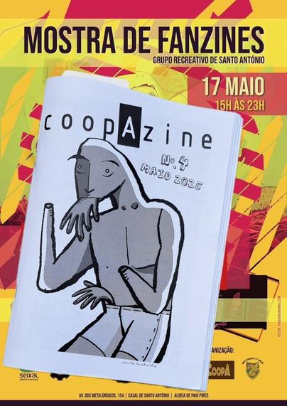 coopAzine 4 por cima do poster da mostra de fanzines