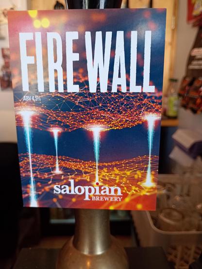Salopian Brewery Fire Wall cask pumpclip
