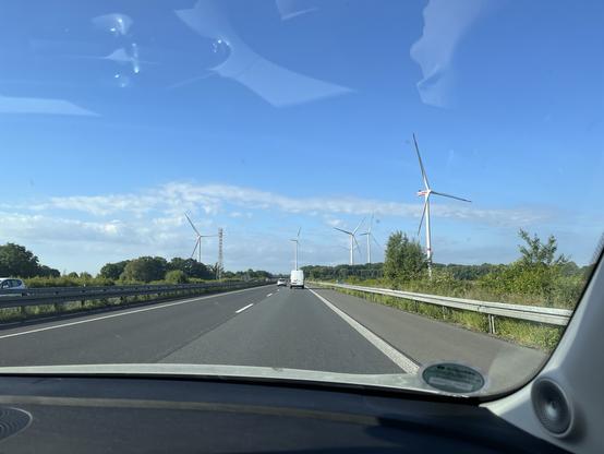 Foto von der Fahrt auf der Autobahn