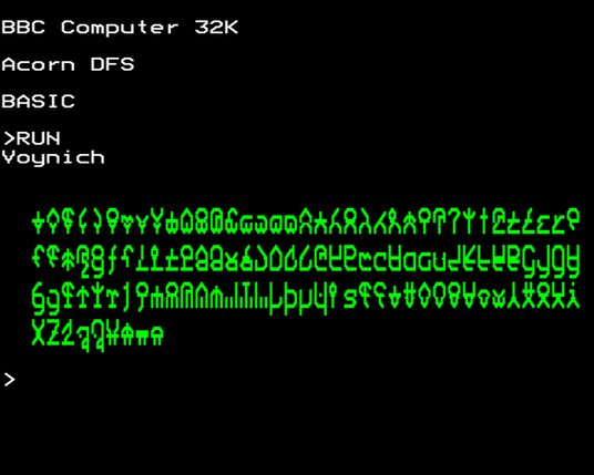 BBC Micro Bot graphics output - Voynich