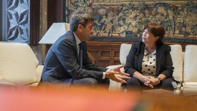 El president valencià, Carlos Mazón, es va reunir amb Cantó al principi del mandat (Europa Press/Jorge Gil)