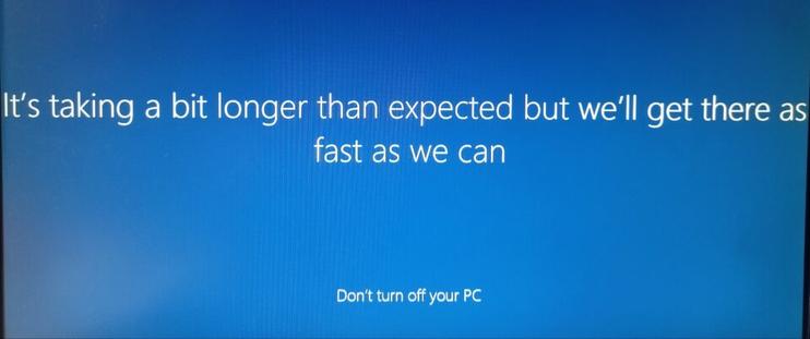 It's taking a bit longer than expected but we'll get there as fast as we can