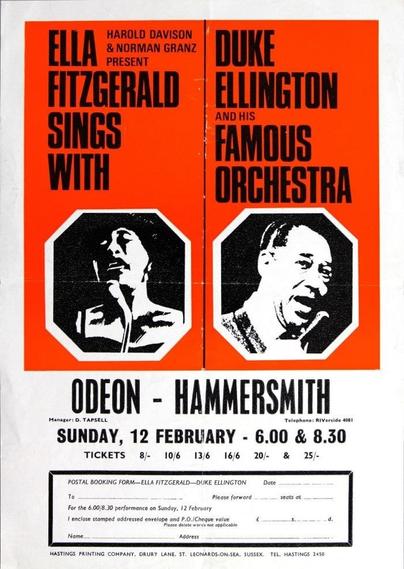 1967 - Ella Fitzgerald sings with Duke Ellington and his famous orchestra - Odeon Hammersmith (London)