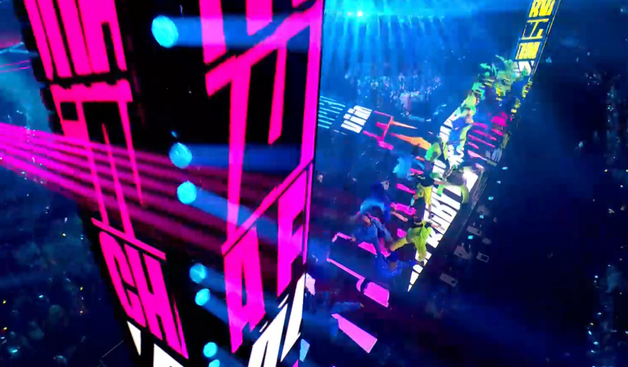 Käärijä and Baby Lasagna on stage in Eurovision 2025