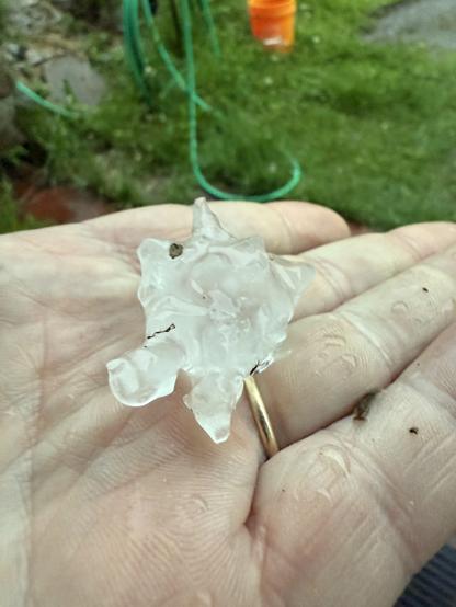 Golf ball sized hail but made out of a bunch of hail chunks fused in the clouds.