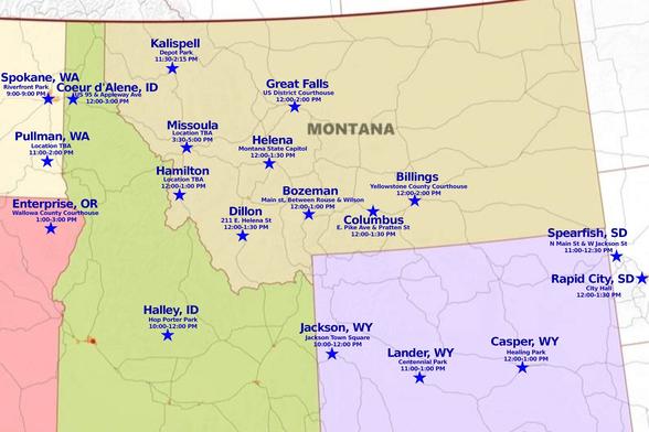 NO KINGS PROTESTS-Saturday,June 14th
www.mobilize.us/nokings/
Montana & Surrounding Areas
#billings #bozeman #columbus #dillon #greatfalls #hamilton #helena #kalispell #missoula
#casperWY #jacksonWY #landerWY
#pullmanWA #spokaneWA
#rapidcitySD #spearfishSD
#enterpriseOR
#coeurd'aleneID #haileyID