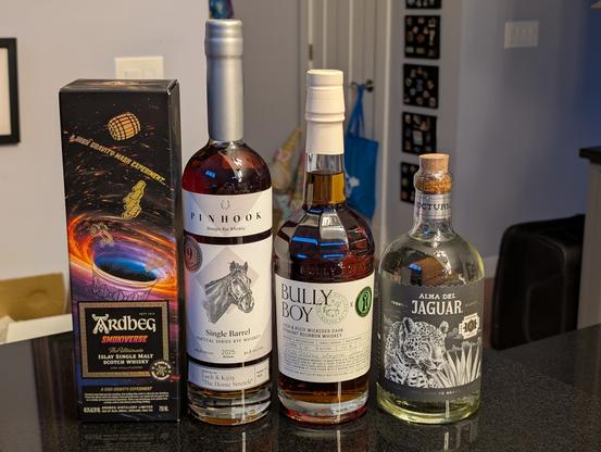 Four bottles as described in the post.