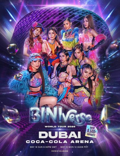 Poster of the 8 women of BINI.