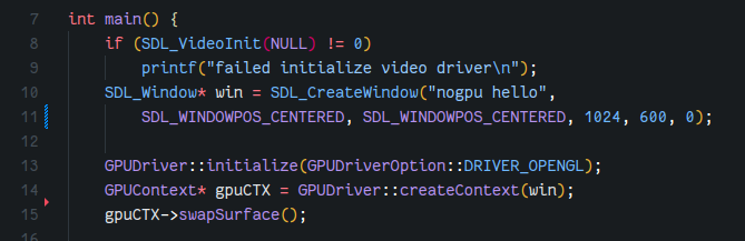 hello world code for a gpu abstraction library
