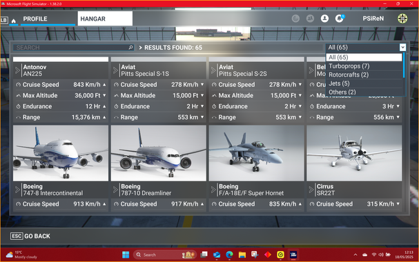 Microsoft Flight Simulator (40th Anniversary Edition): #MyHangar