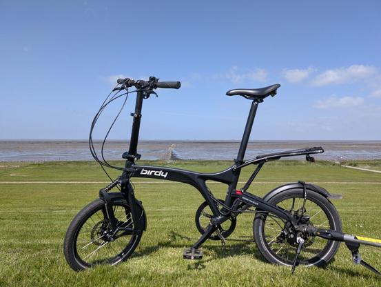 Fahrrad vor dem Wattenmeer
