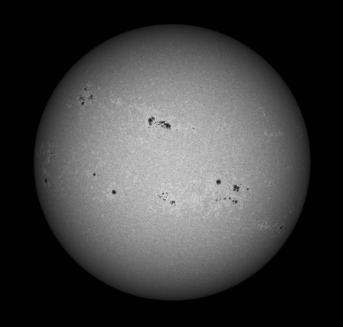 The full solar disk in Ca-K light, 26 december 2024. Mono image. 
To read about the technical details and see the RGB and annotated versions, follow the link in the post.