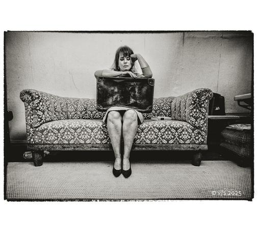 Waiting at the lobby - suitcase version