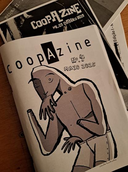 pilha com os coopAzine 1 a 4