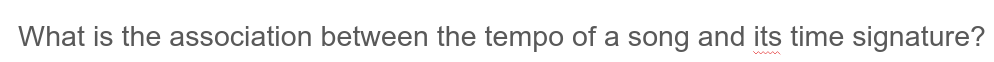 screenshot of a google document: 
What is the association between the tempo of a song and its time signature?

The word "its" has a red zigzag line under it, indicating misspelling. Google's suggestion is to change it to "It's", which is incorrect.