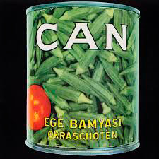 Image of the original cover of CAN's album Ege Bamyası  (Title translated: "Aegean okra") 
It shows a Tin-can of this vegetable known for being rich in Vitamin C