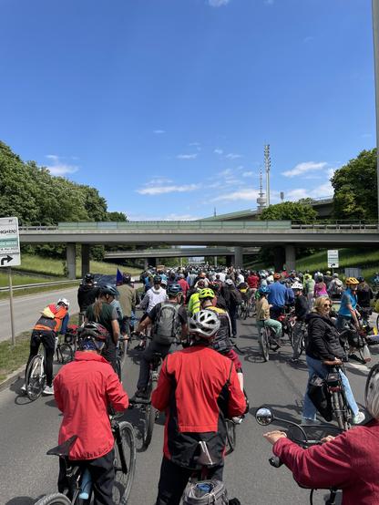 Hunderte Radfahrer*innen auf dem Ring