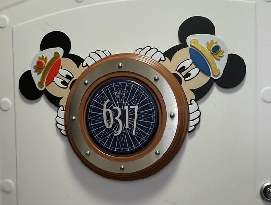 Disney cruise line door number decoration with Mickey and Minnie stylized 3d printed magnets.