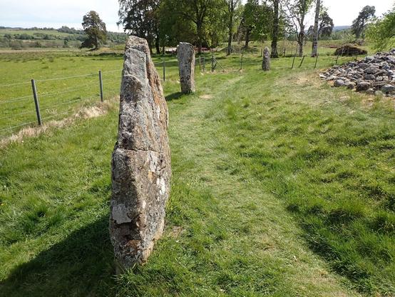 Close up of one of the stones surrounding the cairn.